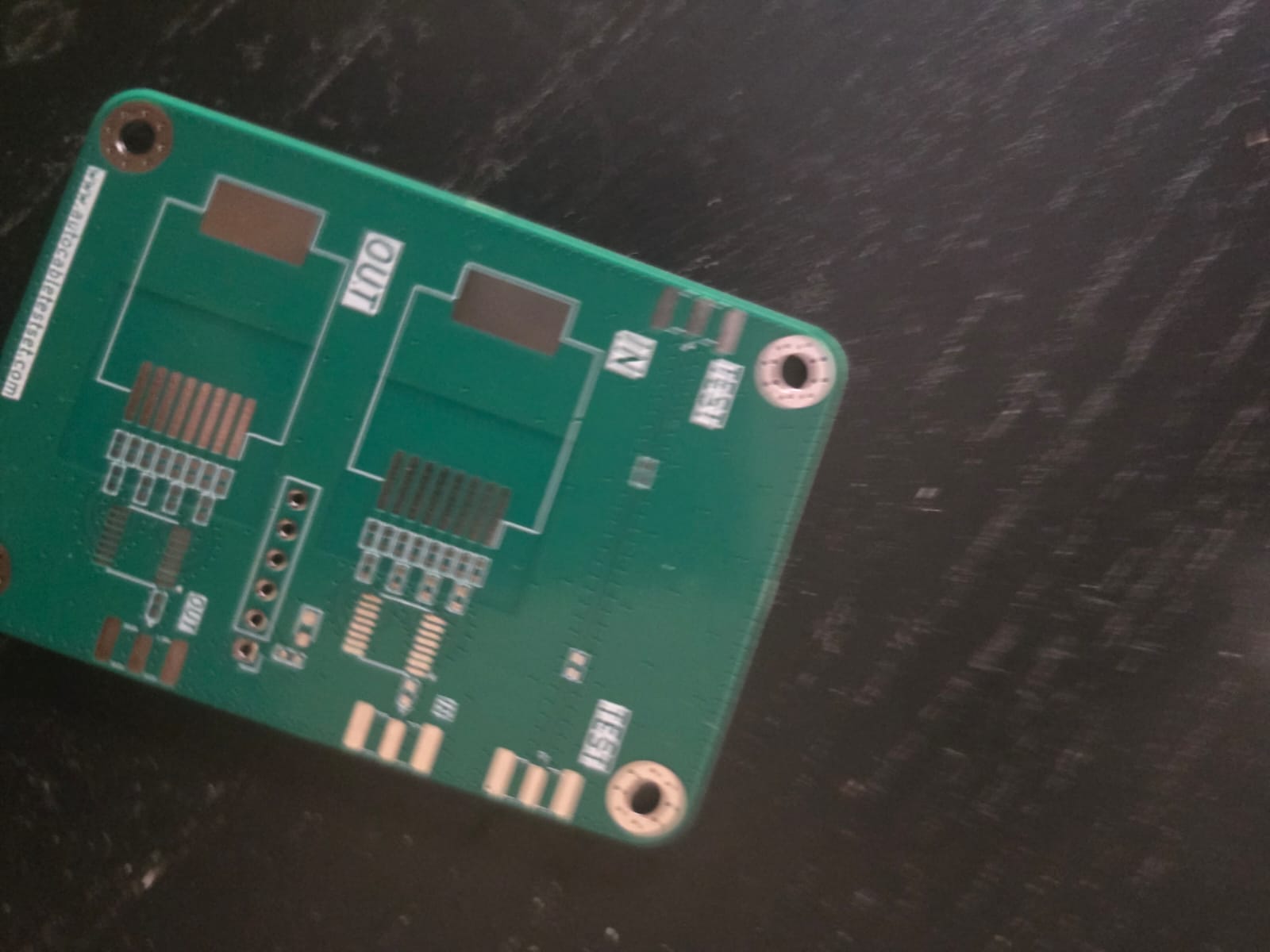 Characteristic impedance measurement board detail